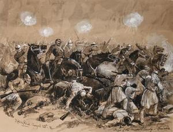 Charge Of The Household Cavalry At Kassassin - view 1