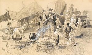 Boers On The Trek by Melton Prior