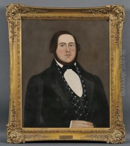 Folk Art Portrait Of Enoch Adams Pettingell by William Matthew Prior
