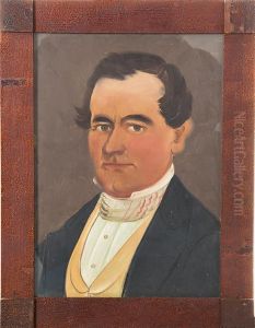 Portrait Of Gentleman Wearing Yellow Vest by William Matthew Prior
