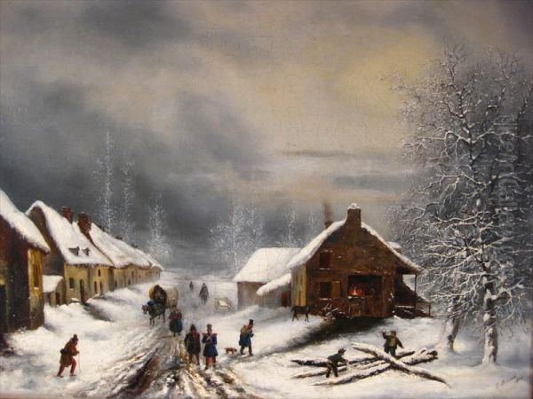 Soldiers In Winter Village - view 1