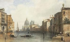 The Grand Canal, Venice, Looking Toward The Salute by Edward Pritchett