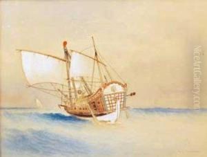 Galleon In Full Sail by Robert Taylor Pritchett