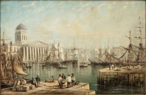 Motif With Port And Ship by Samuel Pritchett