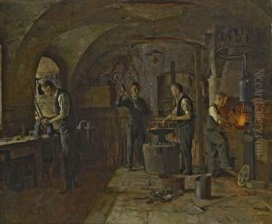 In Der Schmiede by Georg Balthasar Probst