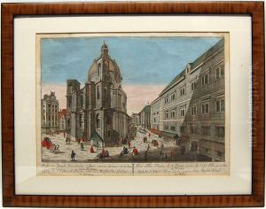 "gesicht S Peters Pfarrkirch Gegen Den Wachthaus Zuwien". by Georg Balthasar Probst