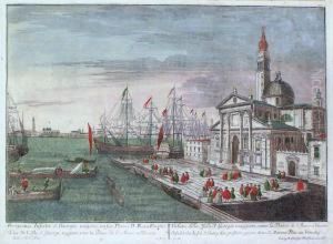 Veduta Della Isola S. Giorgio Maggiore, Verso La Piazza Di S. Marco A Venezia by Georg Balthasar Probst