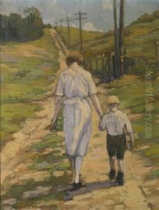 Two Figures On A Country Road Two Figures On A Country Road