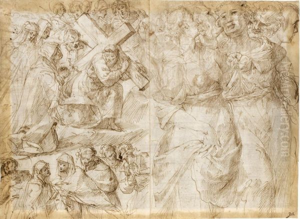 Christ On The Way To Calvary And Another Group Of Figures - view 1