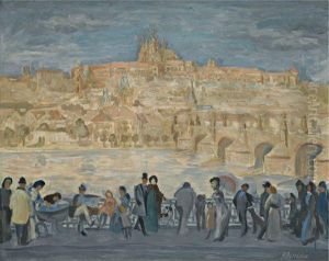View Of Prague Castle by Antonin Prochazka