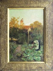 The Cottage Gardener by Adam Edwin Proctor