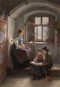 In Thought by Friedrich Anton Otto Prolls
