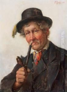 Bauer Mit Pfeife by Friedrich Anton Prolss