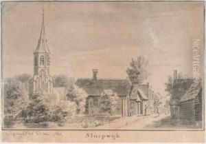 The Village Of Sluipwijk, Near Gouda by Cornelis Pronk
