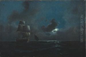 Sailing In The Moonlight by Emilios Prosalentis