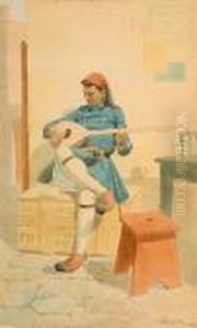 The Bouzouki Player by Emilios Prosalentis