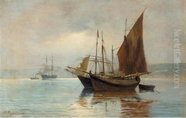 Sailing Boats Off The Coast - view 1