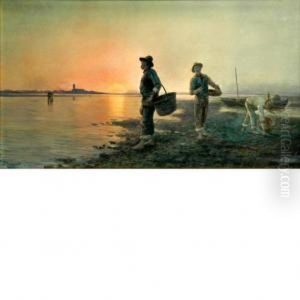 Mussell Gatherers by Alberto Prosdocimi