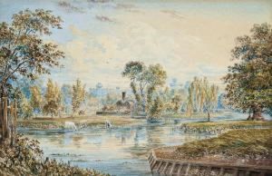 Windsor Castle From The Thames by George Frederick Prosser