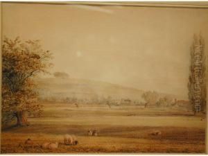 Stcatherine's Hill From The Water Meadows by George Frederick Prosser