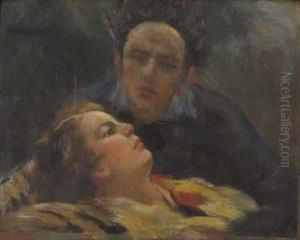 Autoritratto Con La Moglie by Alfredo Protti