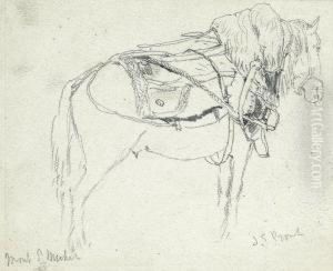 Study Of A Cart Horse by John Skinner Prout