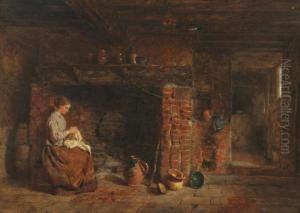 Interieur De Ferme by Alfred Provis