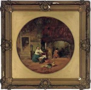 At The Fireside by Alfred Provis