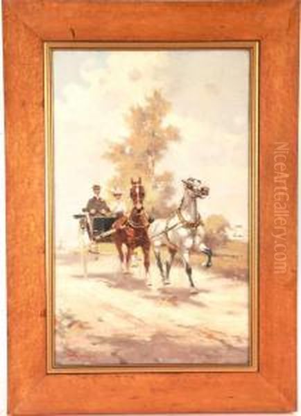 A Couple In A Horse Drawn Carriage - view 1