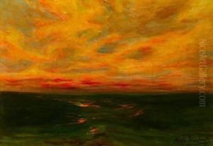 Sunset At Sea by Witold Pruszkowski