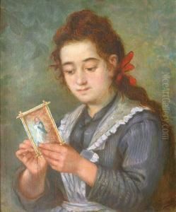Fille Au Petit Tableau by Lucien Przepiorski