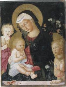 The Madonna And Child With A Goldfinch by Pier Francesco Fiorentino Pseudo