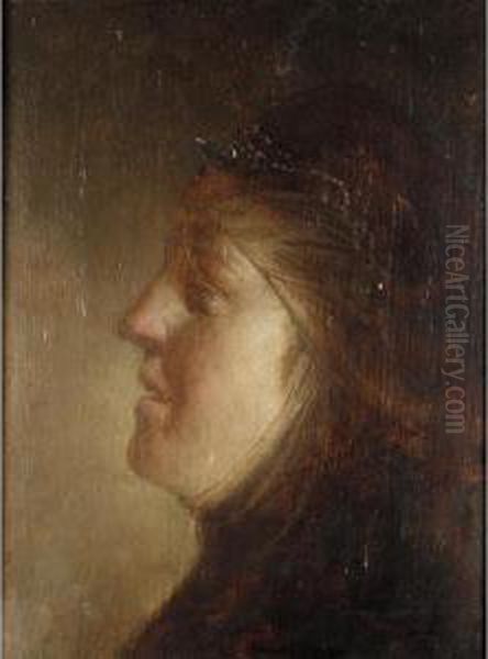 Head Of A Woman Wearing A Headdress - view 1