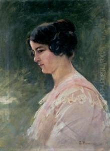 Portret Mlodej Kobiety, Przed 1908 R. by Jozef Puacz