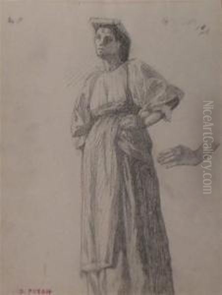 Etude De Femme En Pied Avec Reprise De La Main - view 1