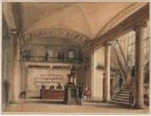 The Auction Mart by Augustus Charles Pugin