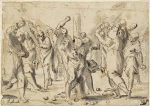 Die Steinigung Zweier Manner by Antonio Puglieschi