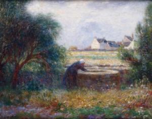 Bretonne Pres Du Puits by Ferdinand Loyen Du Puigaudeau