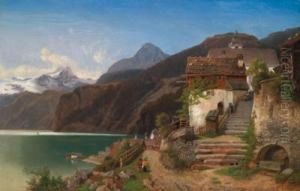 Veduta Di Hallstatt by Gottfried Johann Pulian
