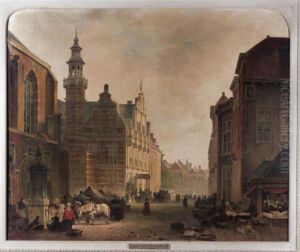 The City Marketplace by Gottfried Johann Pulian