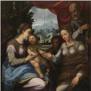 The Mystic Marriage Of St. Catherine by Biagio Pupini