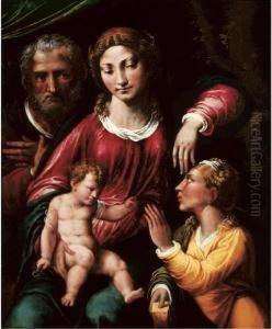 The Mystic Marriage Of Saint Catherine by Biagio Pupini