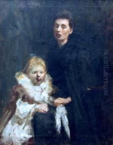 Portait Of A Mother And Child by Sarah Henrietta Purser