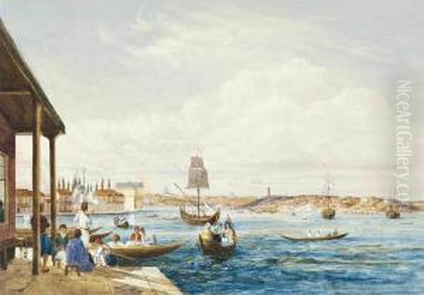 Shipping In The Bosphorus With Constantinople Beyond - view 1