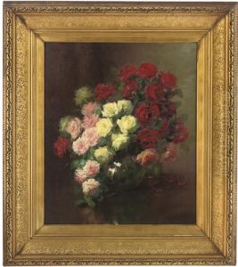 Roses In A Bowl by Marguerite Putsage