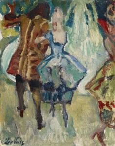 Gartenfest -studie by Leo Putz