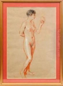 Stehender Weiblicherakt by Leo Putz