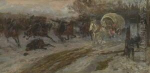 Schlachtenszene. by Ludwig Putz