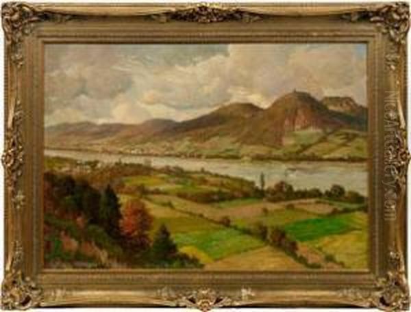 Rheinlandschaft Mit Drachenfels Bei Konigswinter - view 1