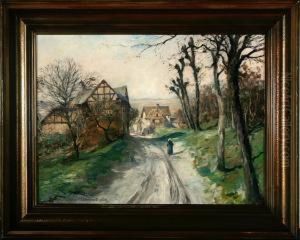 A German Road Scenery by Paul Putzhofen-Hambuchen